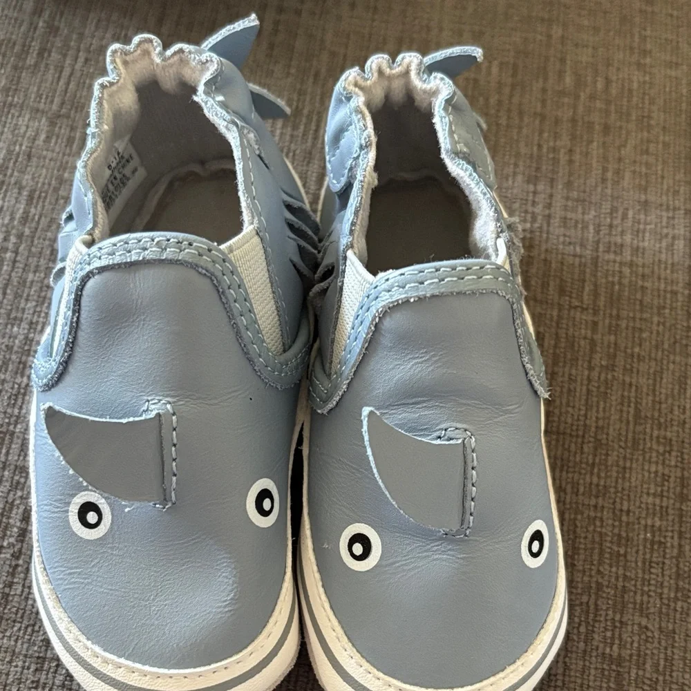 Robeez Blue Shark Moccasins for Kids